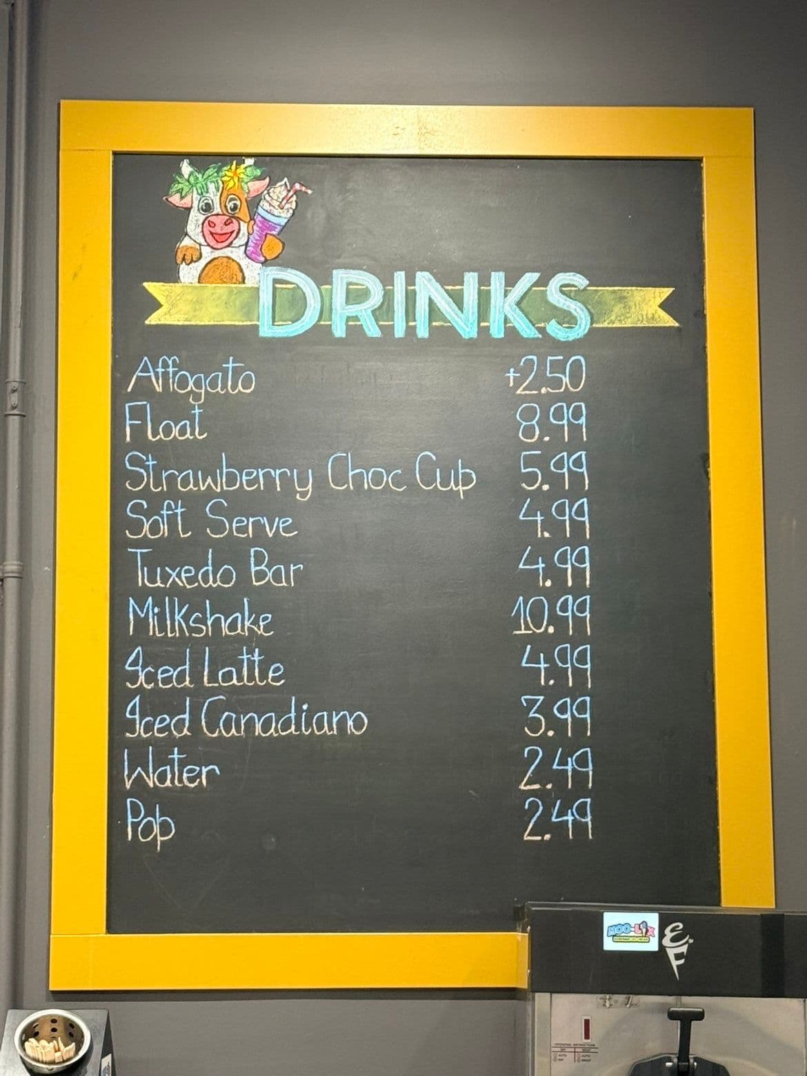 Moolix Kelowna drinks board